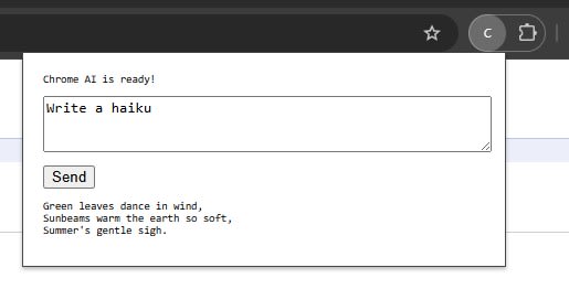 Chrome AI Demo Extension