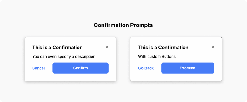 Firelight Confirmation Prompts