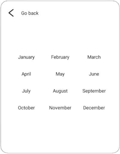 Month picker