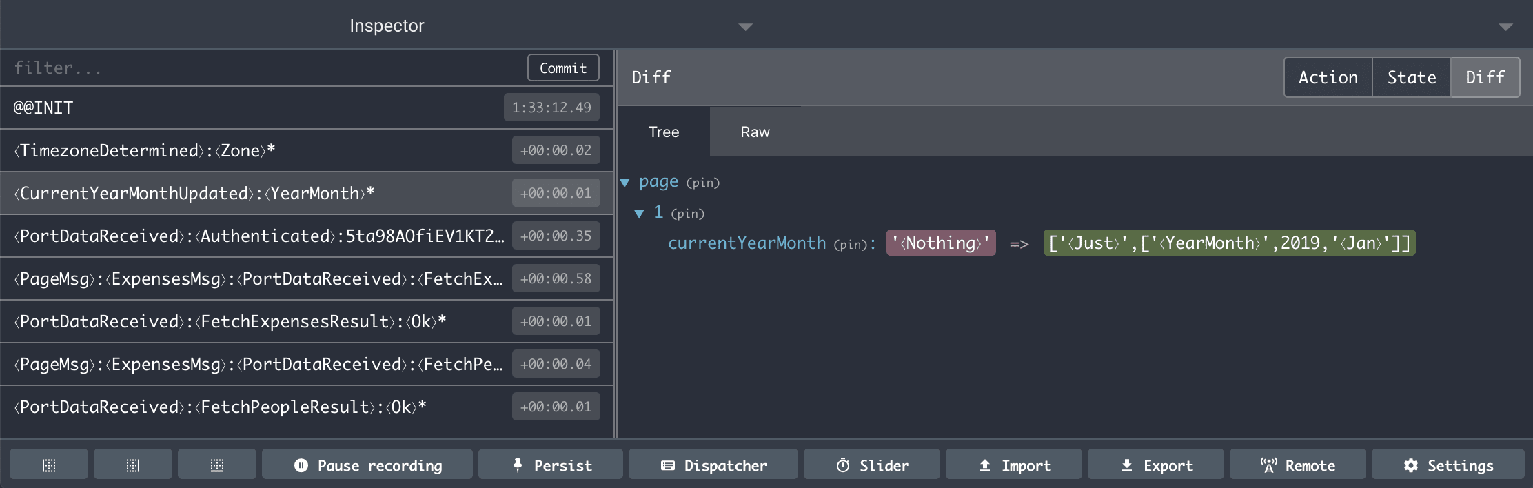 Screenshot Redux Devtools