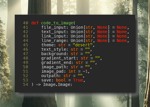 Demonstration of desert theme