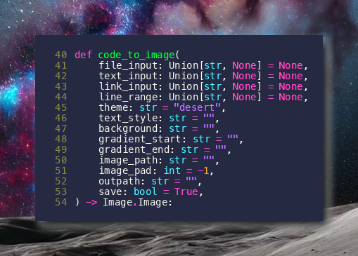Demonstration of desert theme