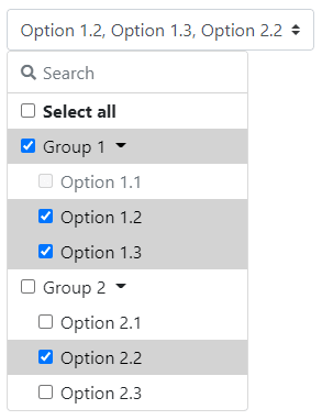Example of a multiselect. Example of a multiselect.