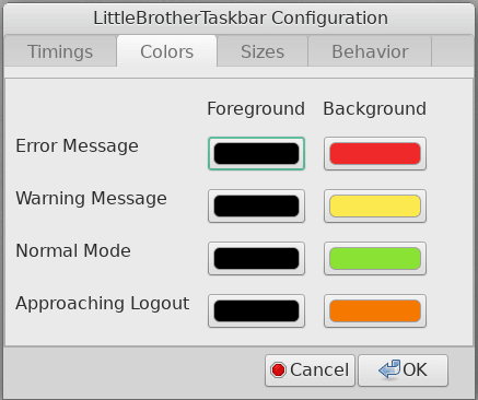 Configuration Dialog