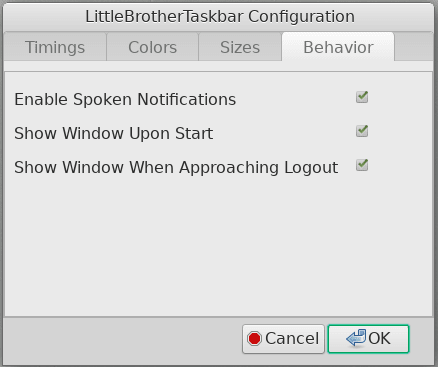 Configuration Dialog