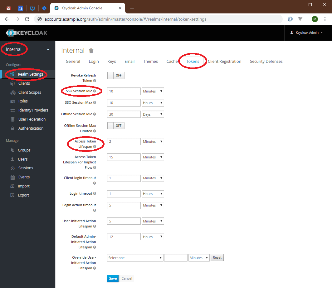 Realm Token Configuration