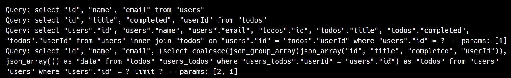 Before - Default Drizzle Logger