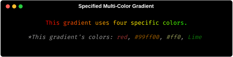 multi-color specific colors