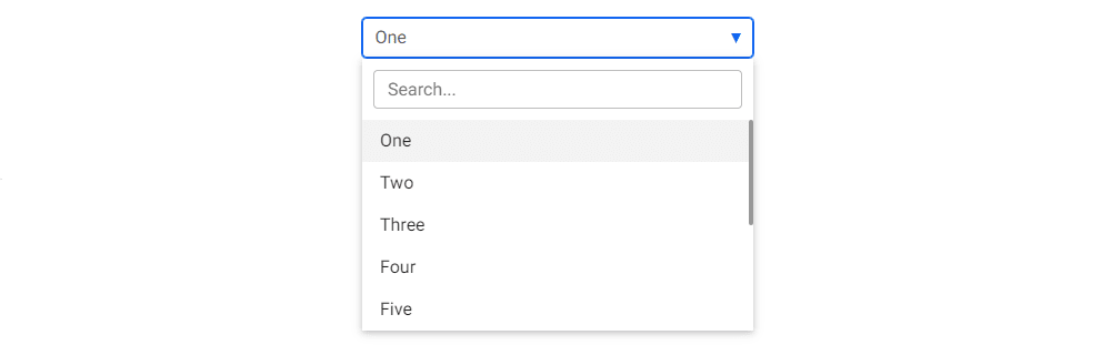 Bootstrap 5 Select dropdown with search