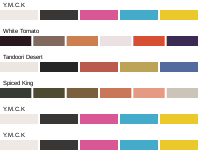 List of Palettes as SVG