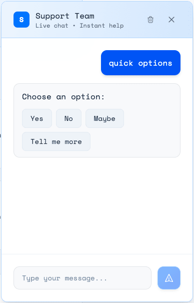 Botly Preview - quick options