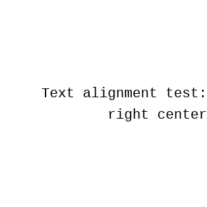 Horizontal alignment: right; Vertical alignment: center