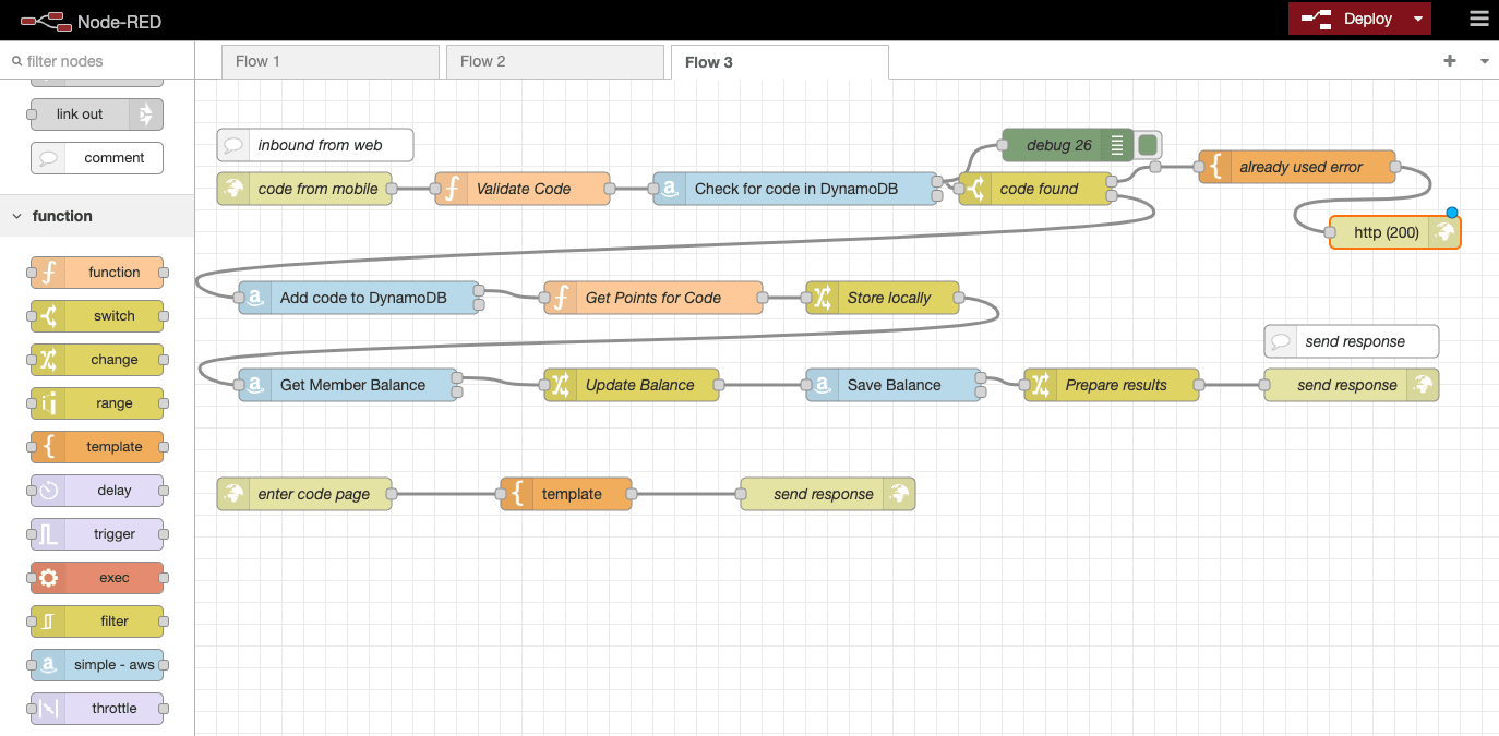 Simple AWS Flow Screenshot