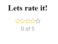 Hovering on rating component image