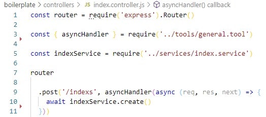 async handler