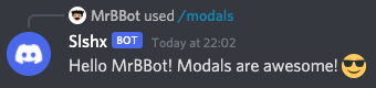 Modal Submission