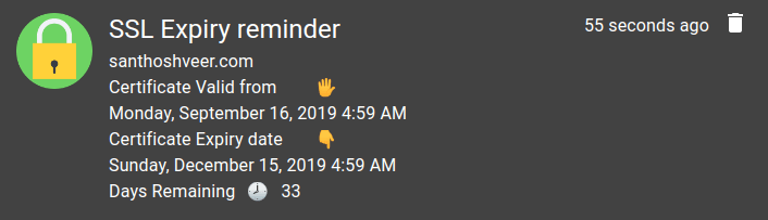 SSL Expiry Reminder Gotify