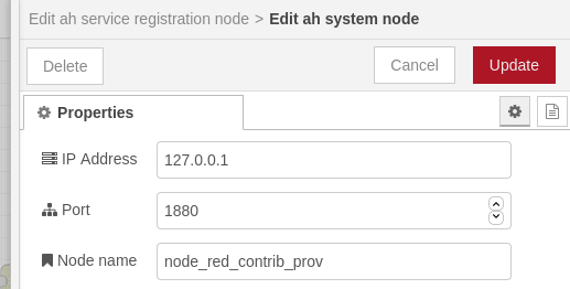 Arrowhead System configuration node.