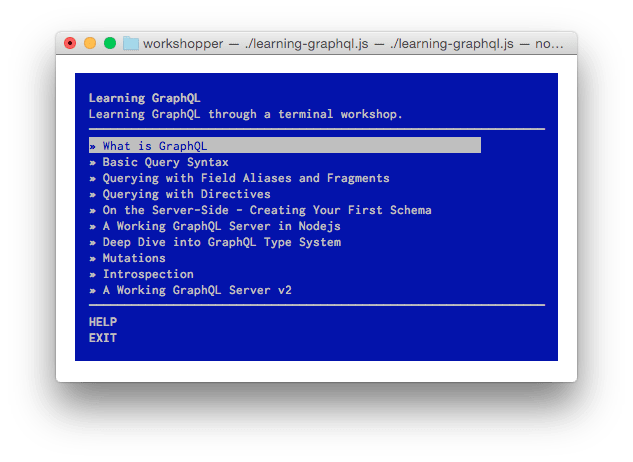 Learning GraphQL through a terminal workshop