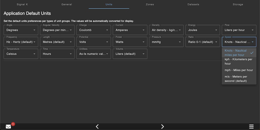 Units Configuration Image