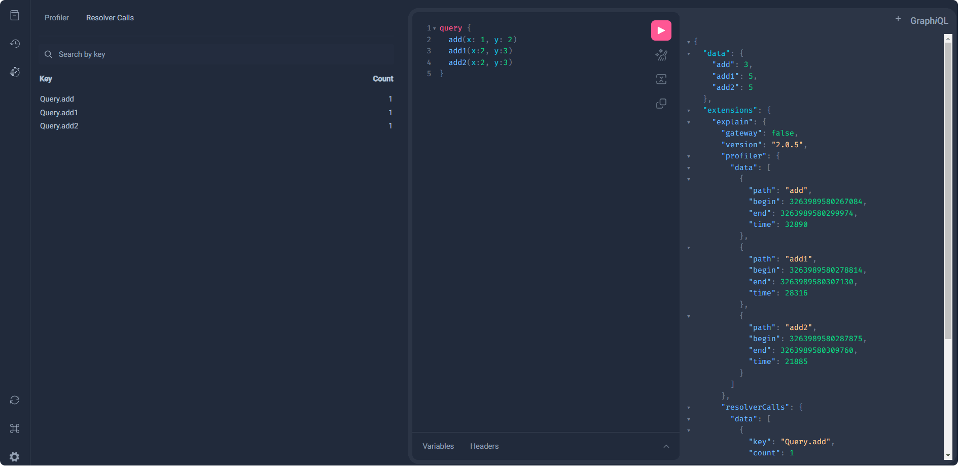 Resolver Calls View alt text
