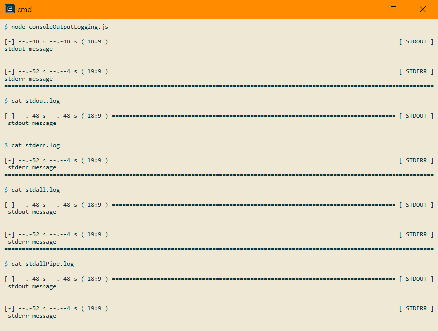 consoleOutput