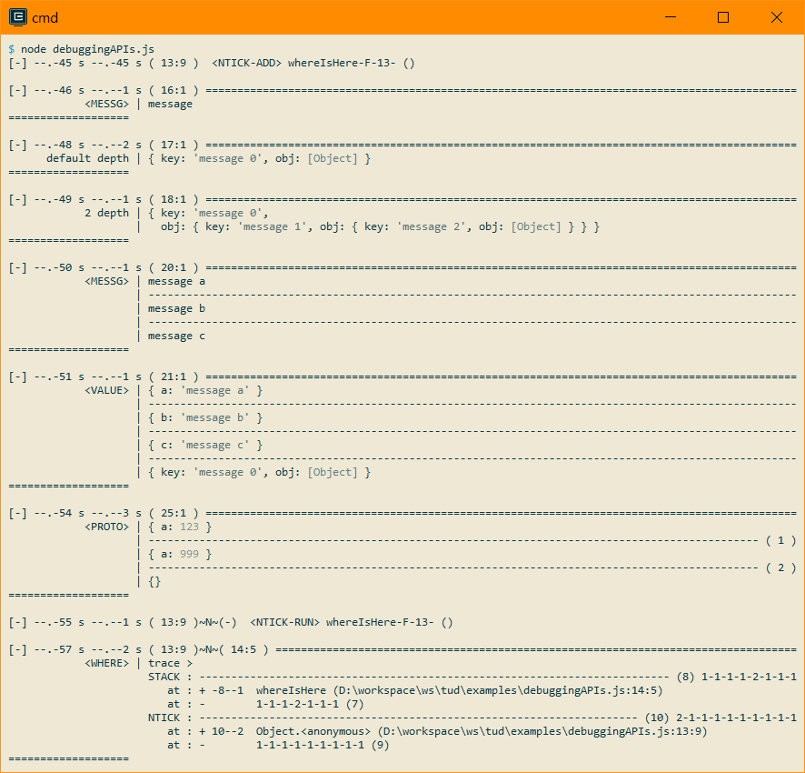 consoleOutput