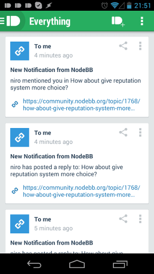 NodeBB Notifications in Pushbullet