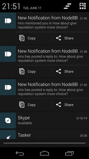 Push notifications on mobile phone