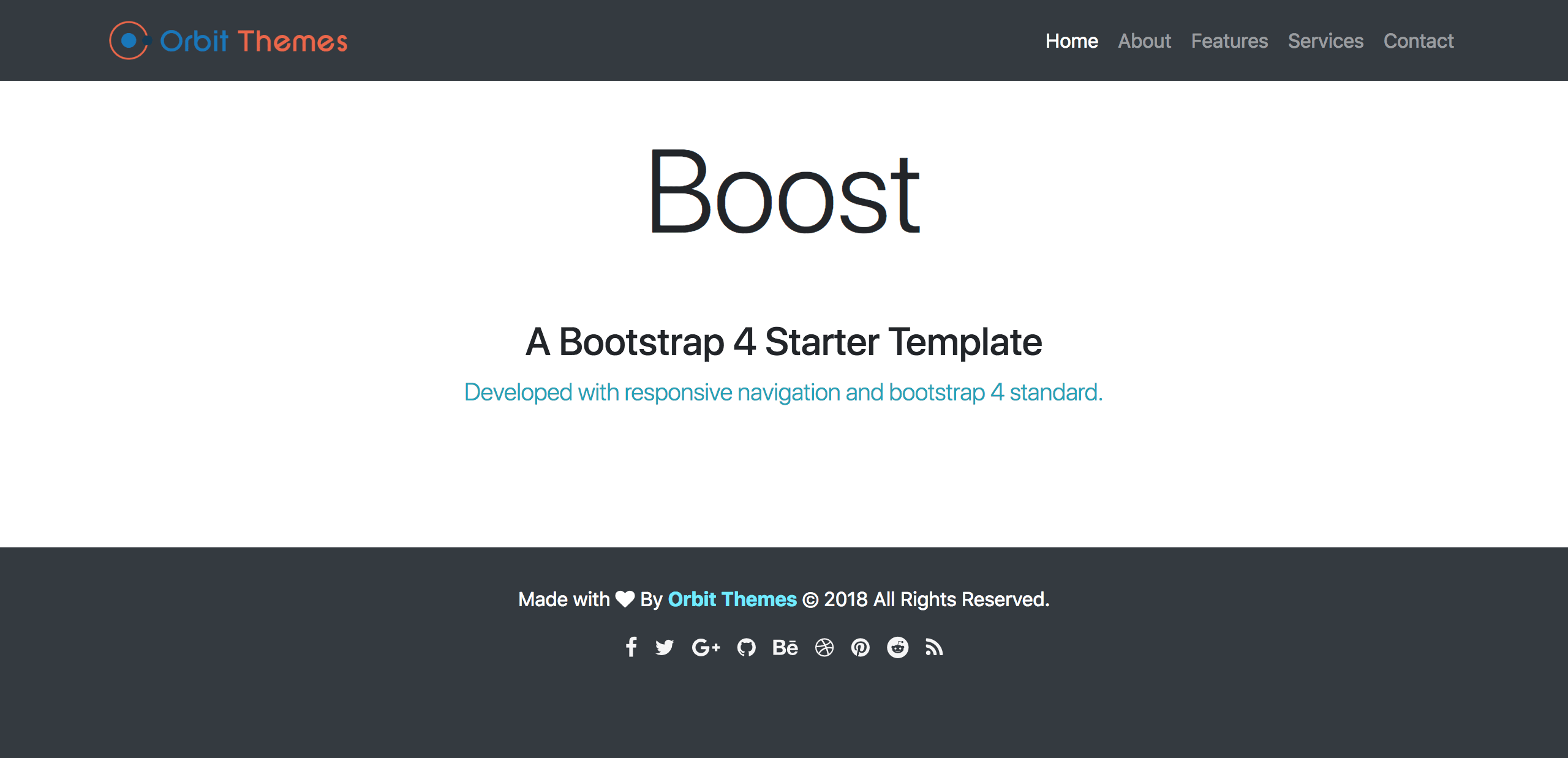 Boost Photography Template Preview