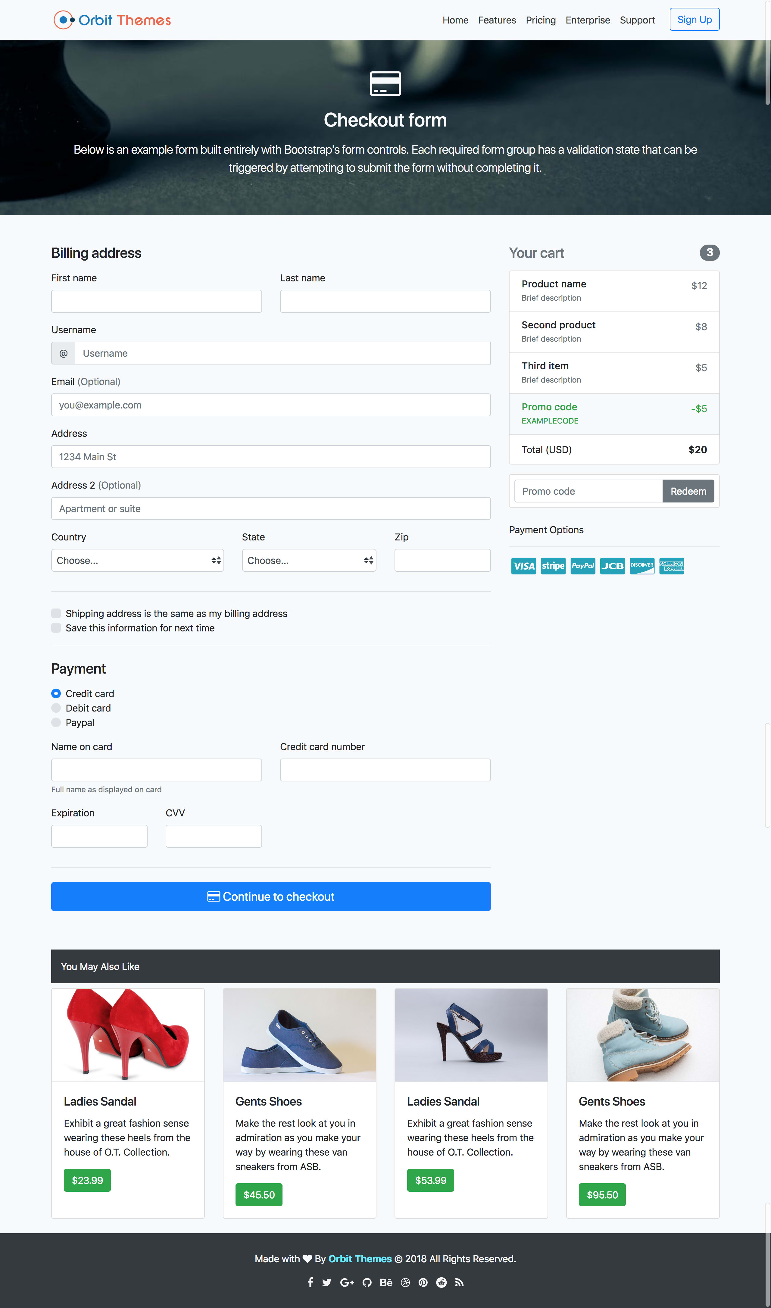 Checkout Plus Page Template Preview