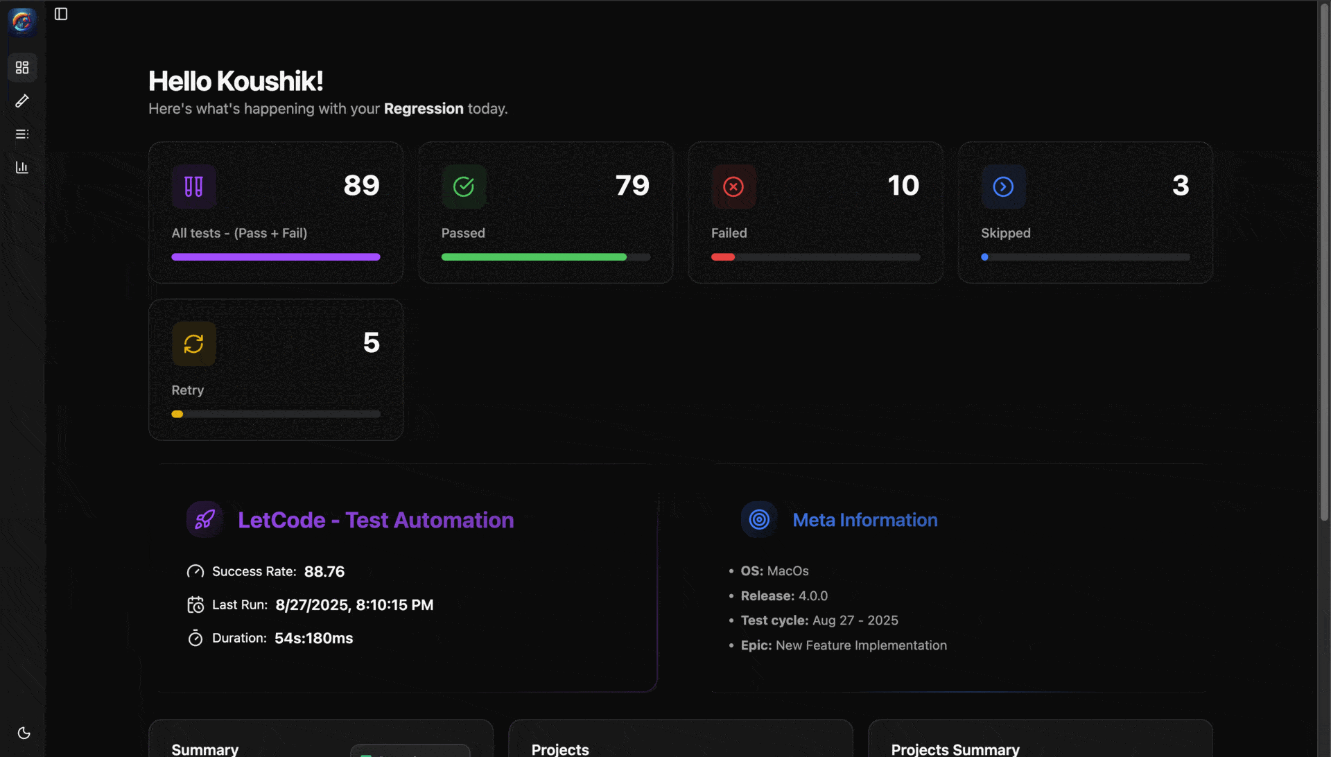 Ortoni Report Preview