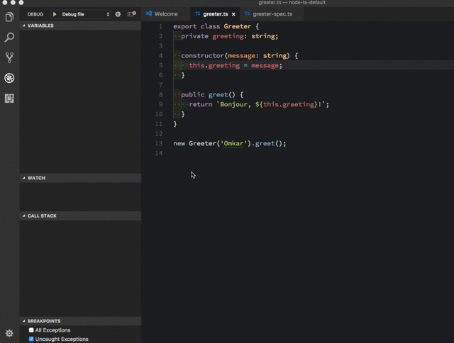 TypeScript debugging in VS Code