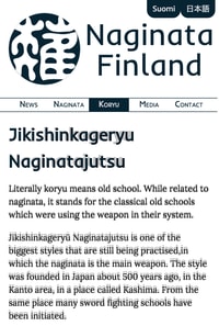 naginata.fi koryu page difference