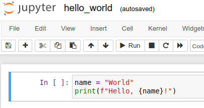 A notebook in jupyter