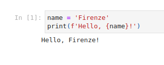 Hello, Firenze! output