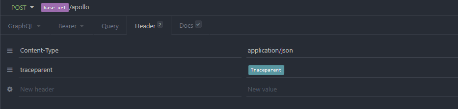 usage traceparent tag