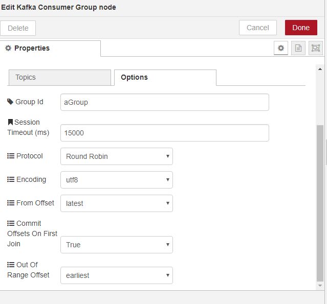 Kafka Consumer Group Options