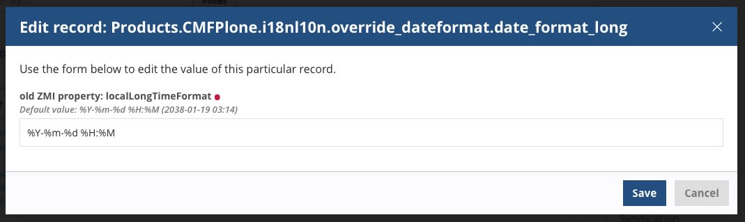 How to change the value of a registry
record