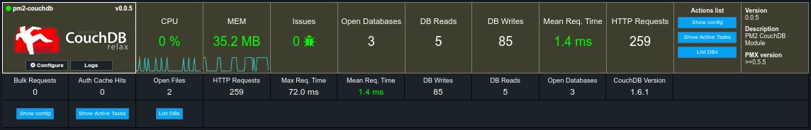 pm2-couchdb screenshot