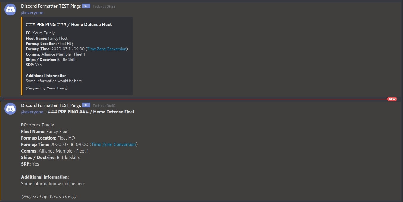 Discord Ping Examples