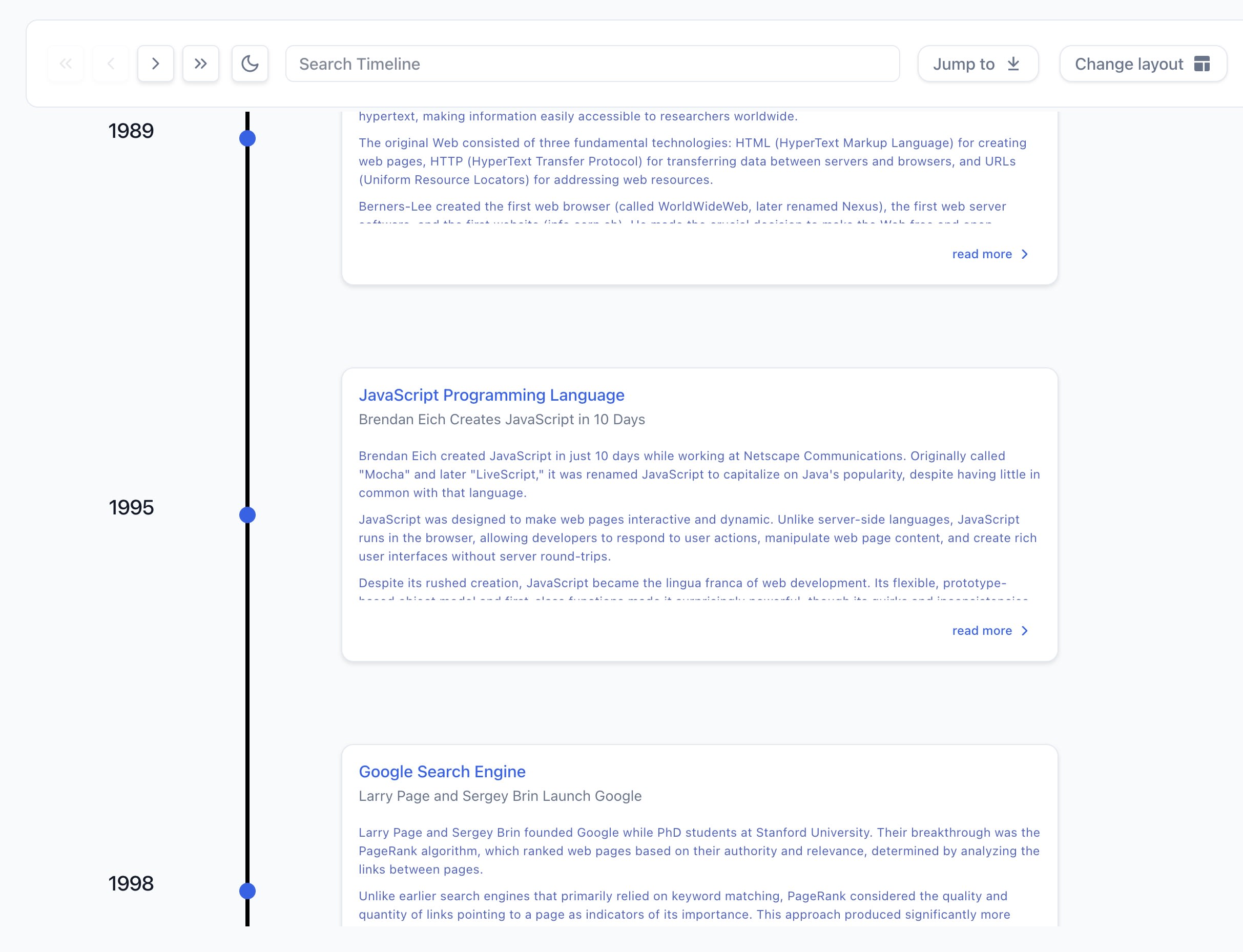 Vertical Timeline Mode