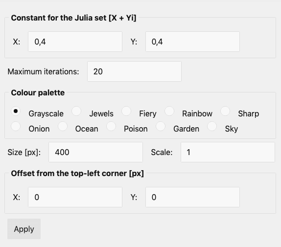 Julia Configuration Example