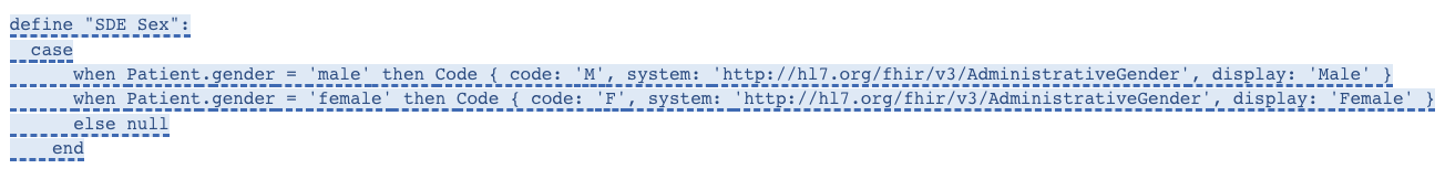 Screenshot of Highlighted Clause Coverage HTML for SDE Sex