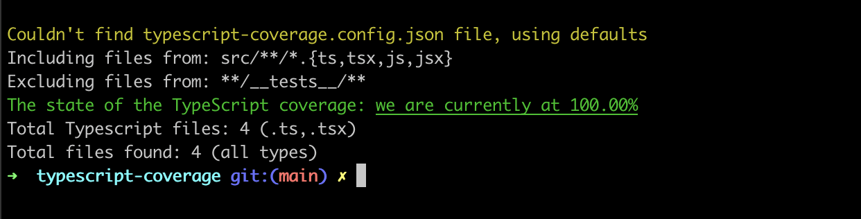 An output example when run in terminal