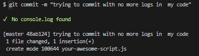 no console.log found