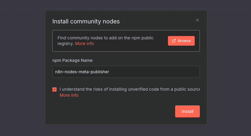 Meta Publisher workflow