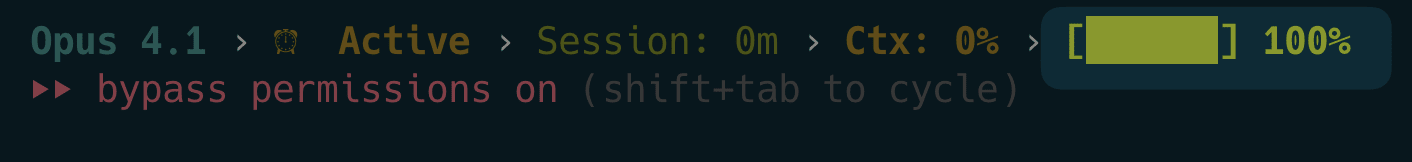 Statusline showing 100% indexed