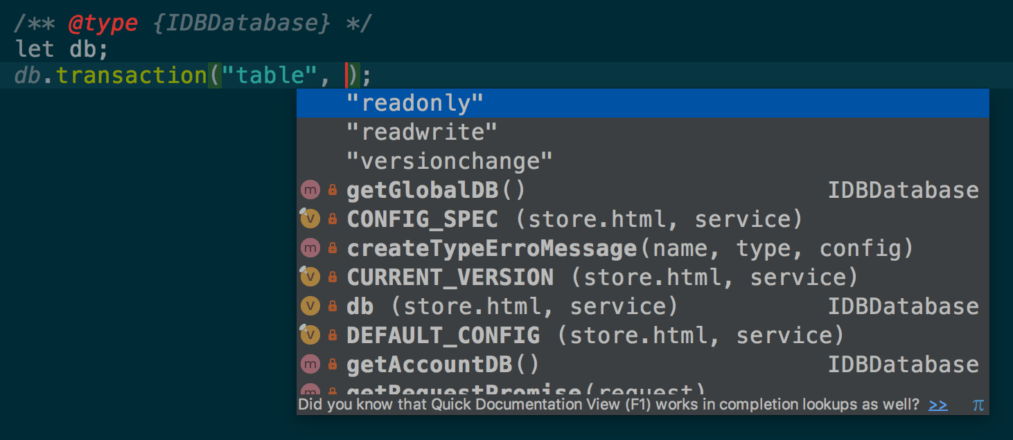 Params type sensitive completion