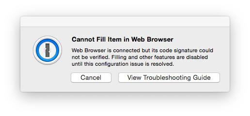 Cannot Fill Item in Web Browser